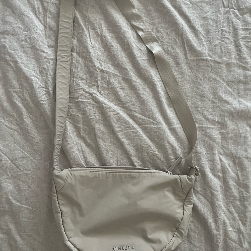 Athleta Taupe Crossbody Bag
